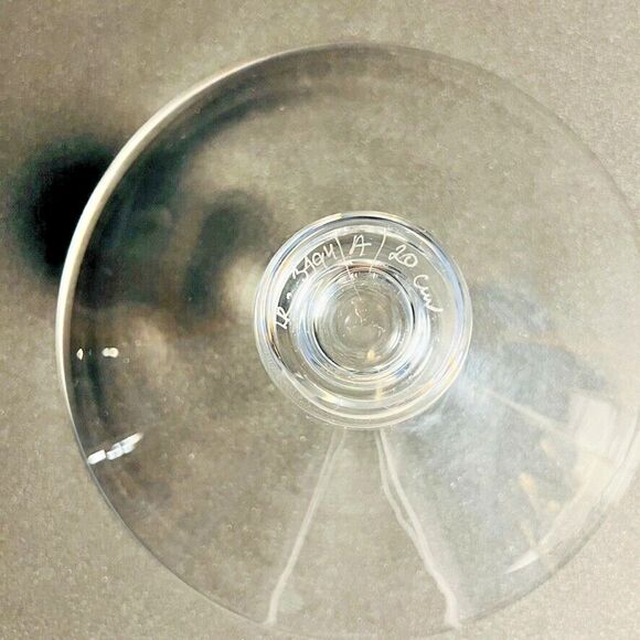 Mid-Century Modern Crystal Footed Bowl / Pedestal – 7 inch dia - Picture 2 of 4